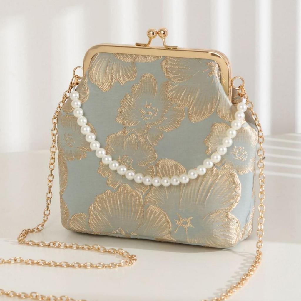 Elegant Pearl Chain Cheongsam Bag: Stylish Hanfu-Inspired Crossbody for Women