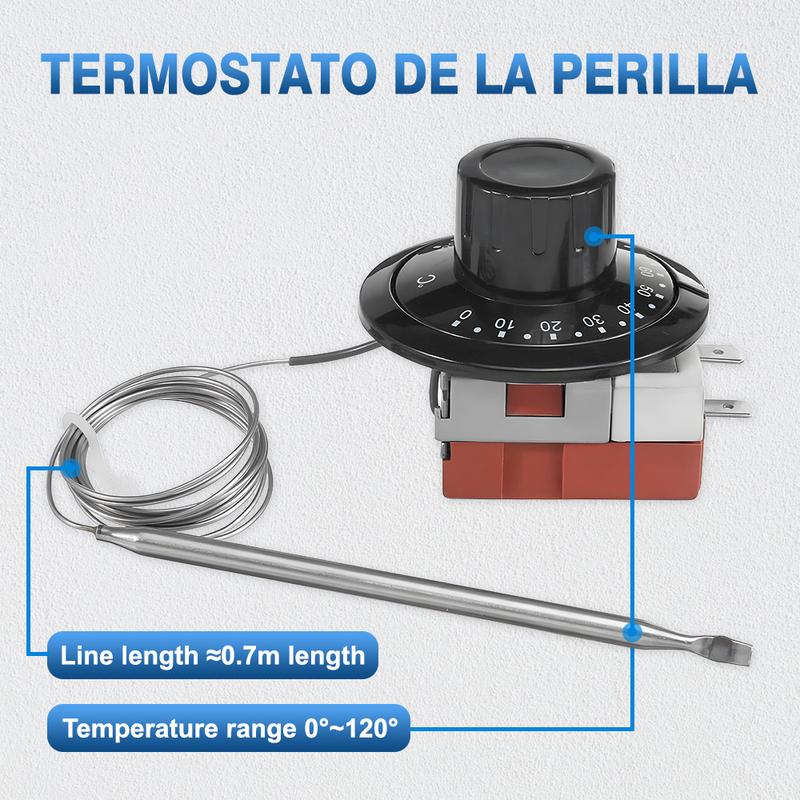 Adjustable 0-120°C Heating/Cooling Mechanical Thermostat Capillary Car Thermostat Universal Cooling Radiator Fan Control Switch