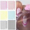 9 Sheets French Tip Line Nail Decals French Line Nail Sticker French Tip Nails Art Stickers Manicures Stickers