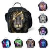 Animal School Lunch Bags Kids Boy's Food Carriers With Soft Handle For Travel
