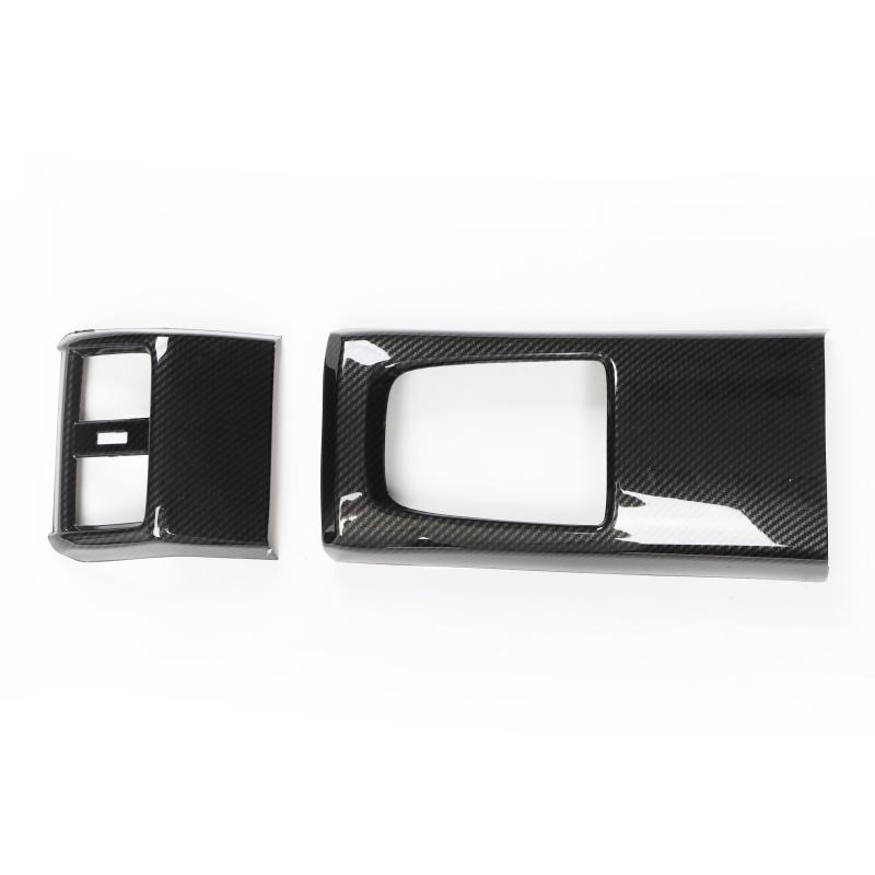 19year CRIDER Rear Cup Holder with Carbon Fiber Pattern Black Navigation Panel Is Used for Car Interior Decoration