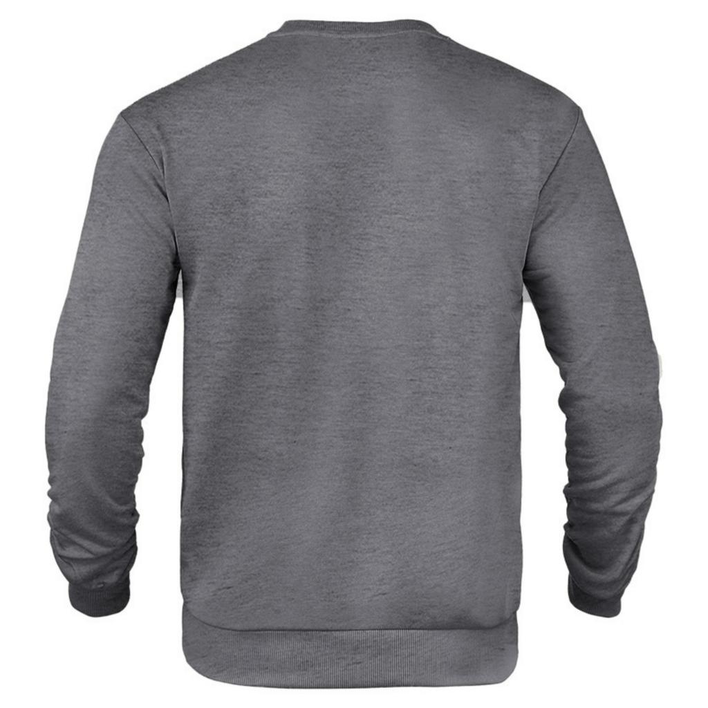Men's Casual Solid-color Round-neck Sweatshirt With Corduroy And Striped Long-sleeved Sweatshirt