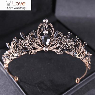Barocke Kristallkrone Tiara Vintage Strass Frauen Kronen und Diademe Diademe Stirnbänder Braut Hochzeit Haarschmuck Schmuck