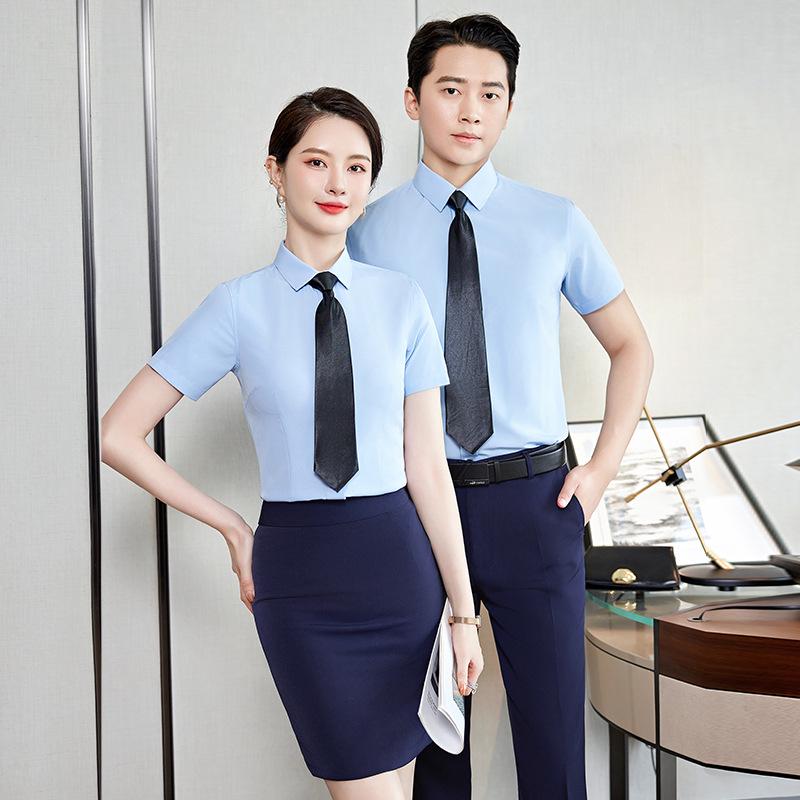 

Unisex Slim-Fit Blue 2024 College Style JK Uniform Shirt S