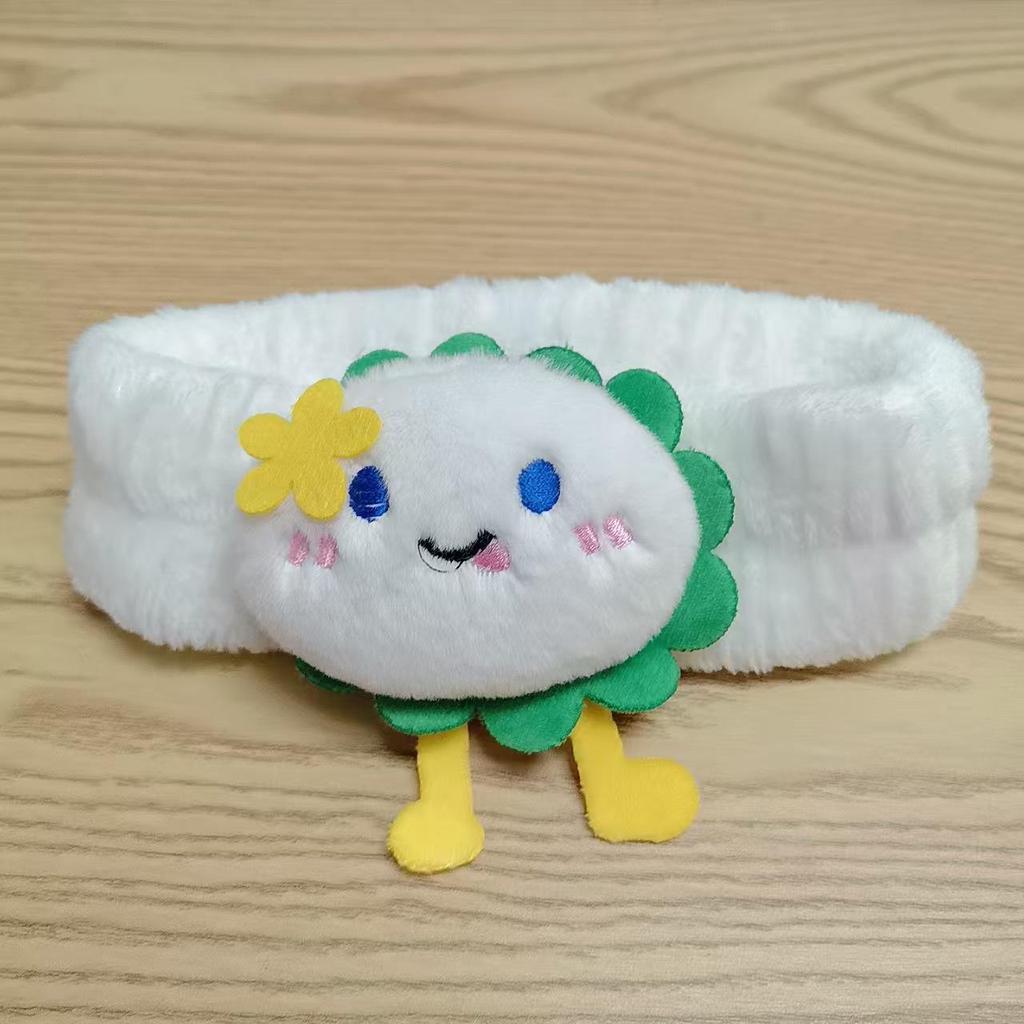 Korean Cartoon Flannel Christmas Headband - Cute Plush Hair Tie for Face Wash and Makeup