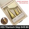 HSS Step Drill Bit Center Punch Drills Set 4-12 4-20 4-32mm Woodworking Metal Hole Cutter Cone Core Drilling Hole Tools Wood Box