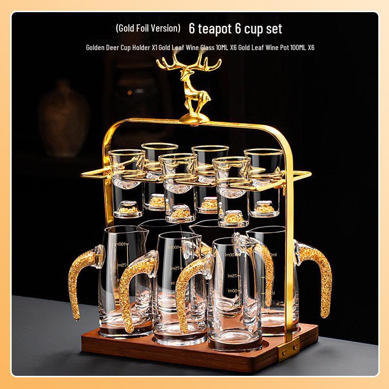 Youluo Crystal Glass Baijiu Set with Decanter & Shot Glasses