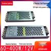 12V 60-400W LED Strip Power Supply, 33A Constant Voltage/Current Driver with Aluminum Shell