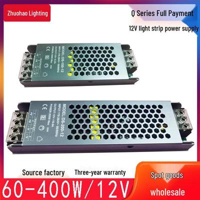 12V 60-400W LED-Streifen Netzteil, 33A Konstantspannungs-/Konstantstrom-Treiber mit Aluminiumgehäuse