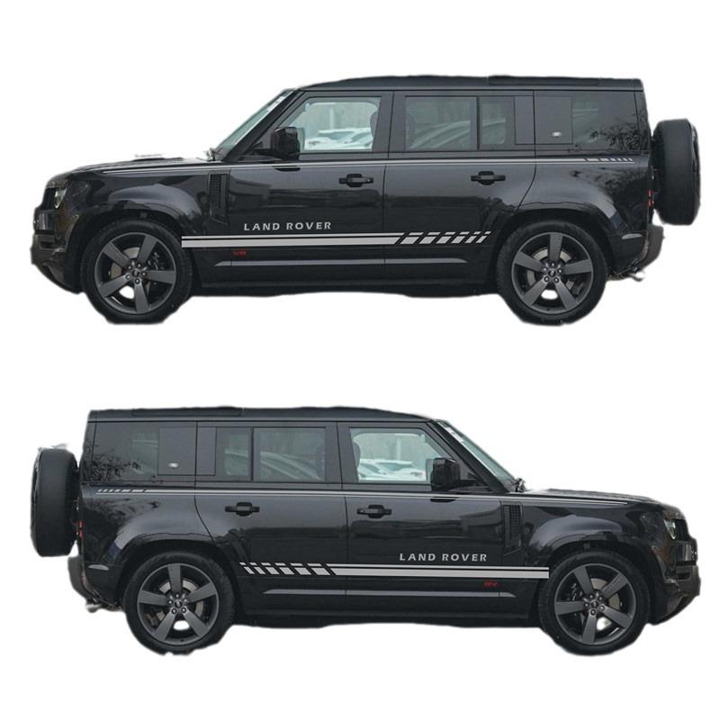 New Defender Side Skirt Car Decals: Modified Waistline Decoration with Personality Color Stripes