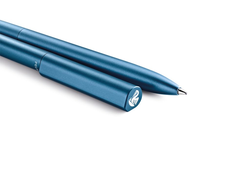 Pelikan Ineo Elements Ocean Blue Ballpoint Pen In Metal Case