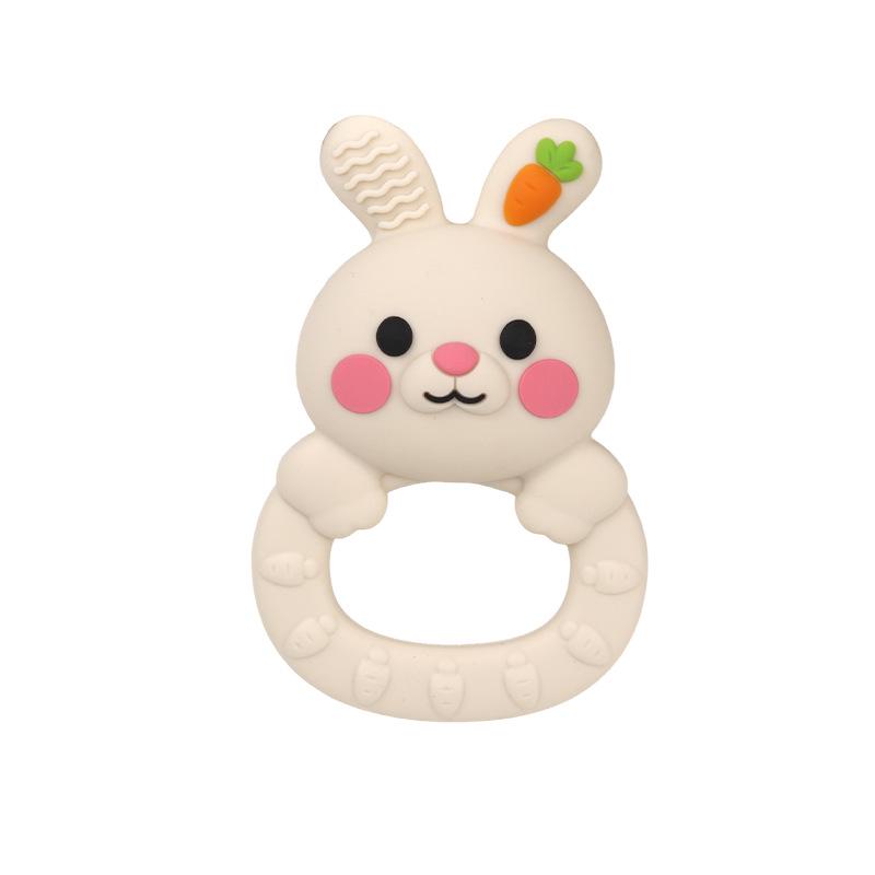 

Rattle Teether Baby Toy for Newborns, 3+ Months, Chewable Radish Rabbit Design
