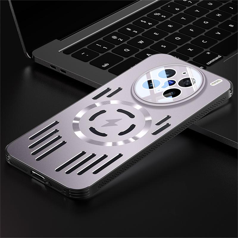 

Чехол для отвода тепла из твердого металла с магнитной беспроводной зарядкой для Vivo X200 Pro Mini X100 S100S S20 Pro Крутой защитный чехол для задней панели For Vivo X200