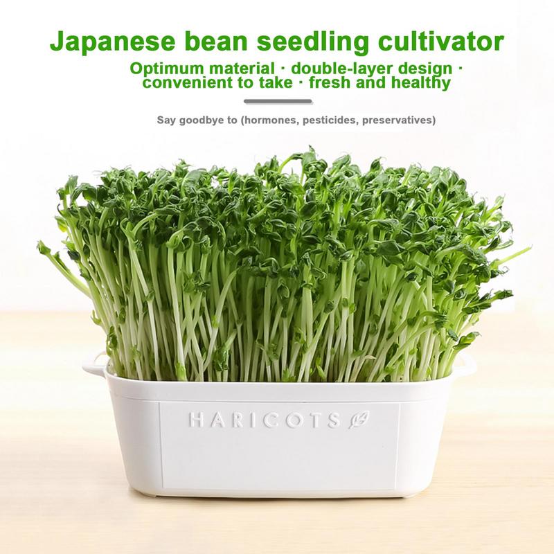 Sprout Growing Container Hydroponic Grow Tray Double Layer Design Heat Resistant Sprout Maker Trays For Various Bean Sprouts