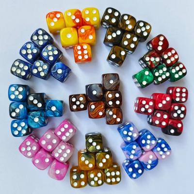 10 pezzi/set 16MM Multi Color Point Dice Acrilico Digitale Dice per Dnd Rpg Cthulhu Running Team Gioco da tavolo Gioco da tavolo Dnd Set di dadi