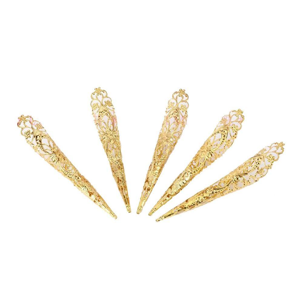 5Pcs Fashion Belly Dance Peacock Dance False Nail False Nail Finger Jewelry Dance Prop