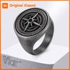 Vnox Men Antique Tone Stainless Steel Compass Signet Ring Vintage Punk Nautical Navigation Band Jewelry Daily Wear Gift For Him