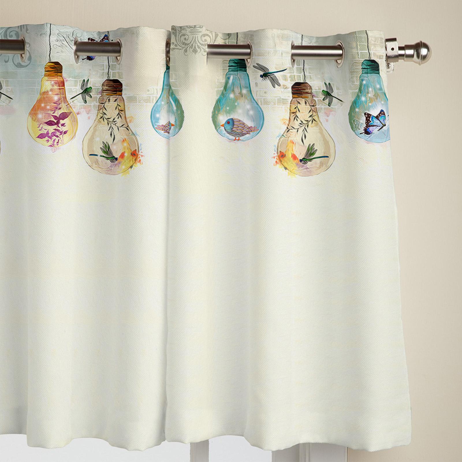 Лампочка бабочка цветок птицы оконная занавеска гостиная роскошная занавеска с балдахином — фото 4