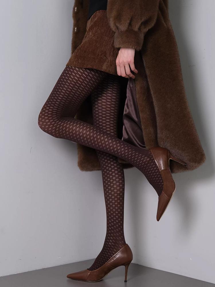 Retro Geometric Flower Hollow Pantyhose Women Tights Thin Micro Transparent Sexy Bottom Socks Women's Stocking For Christmas