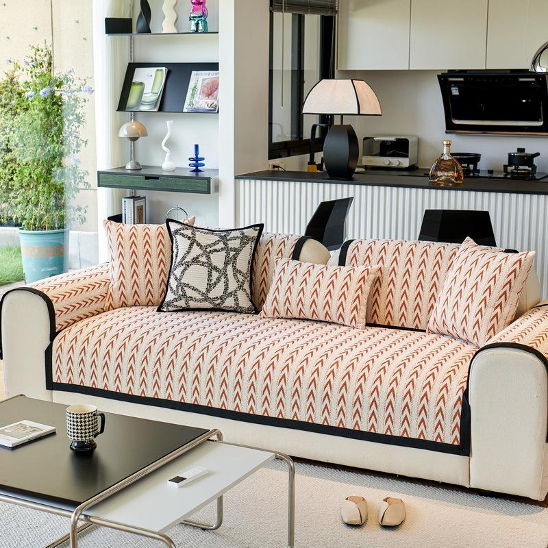 Chenier Sofa Cushion Universal In All Seasons  New Straight Row Sofa Seat Cushion Non-Slip Fixed Cover Cloth Towel Cover