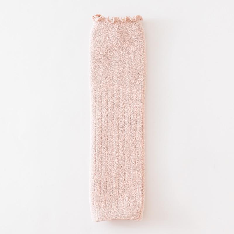 

Thickened Terry Cloth Infant Knee Pads: Solid Color Leg Warmers for 0-3 Year Olds, Ideal for Crawling and Walking Indoors One Size