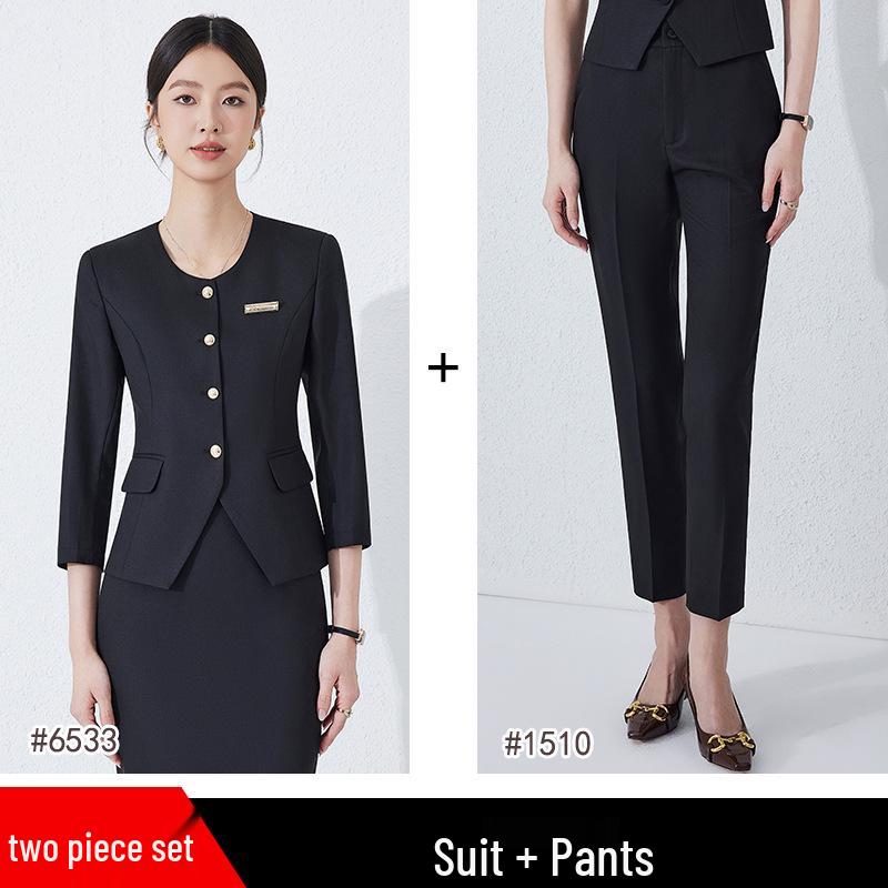 Women's Professional Workwear Suit: Skirt Set for Hotel, Salon, and Jewelry Store Managers