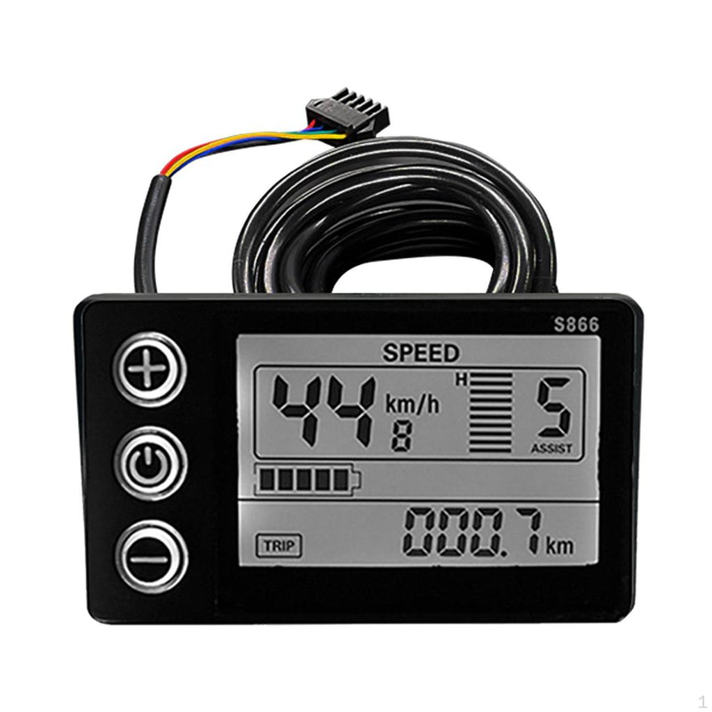 LCD S866 Display Panel Dashboard Accessories Intelligent Control Useful 24V/36V/48V Throttle Part