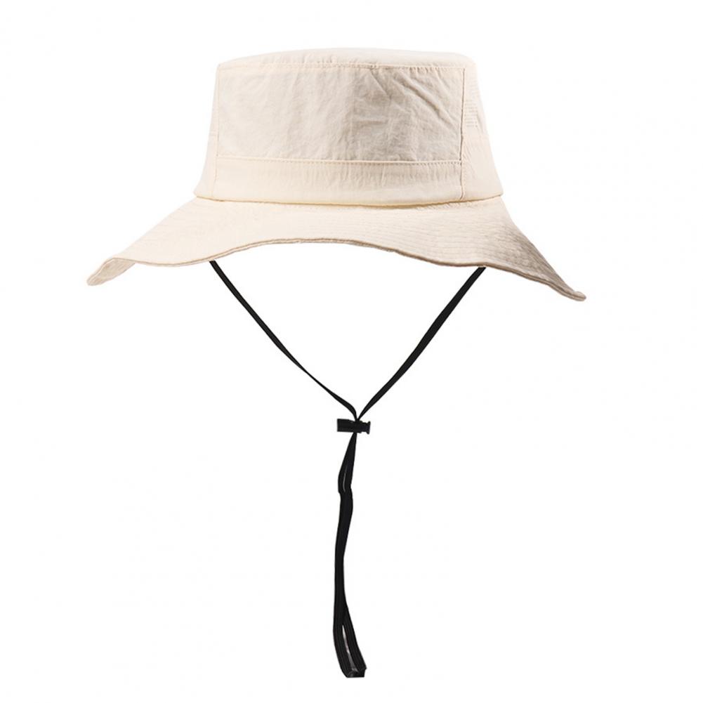 Outdoor Hat Travel Hat Waterproof Fisherman Hat with Adjustable Drawstring Quick-drying Breathable Outdoor Sun Protection