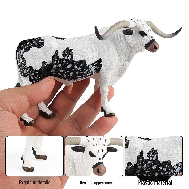 Realistic Holstein Bull Dairy Cow Simulation Toy for Children's Cognitive Development