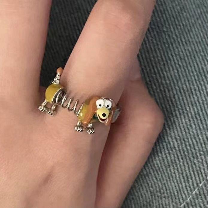 Female Fashion Personality Cute Puppy Animal Shaped Ring