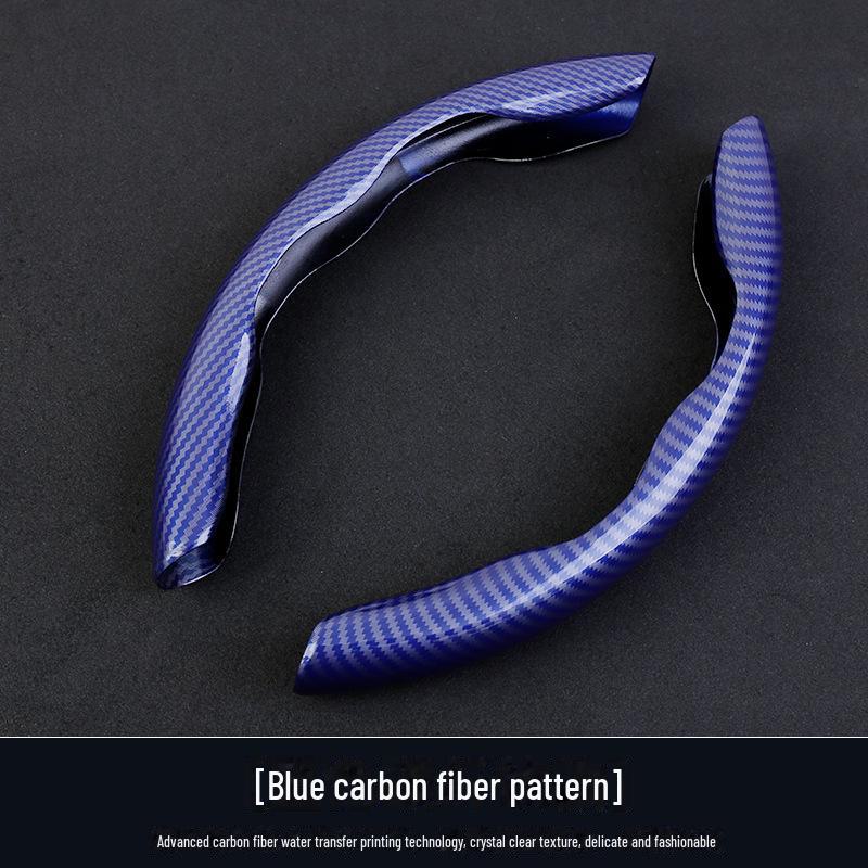 Universal Non-Slip Carbon Fiber Steering Wheel Cover - All-Season, Dirt-Resistant, Water Transfer Pattern.