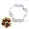 Cookie Cutter Mold Stainless Steel Pet Dog Bone Paw Shaped DIY Cake Sugarcraft Pastry Biscuit Mould Baking Tool