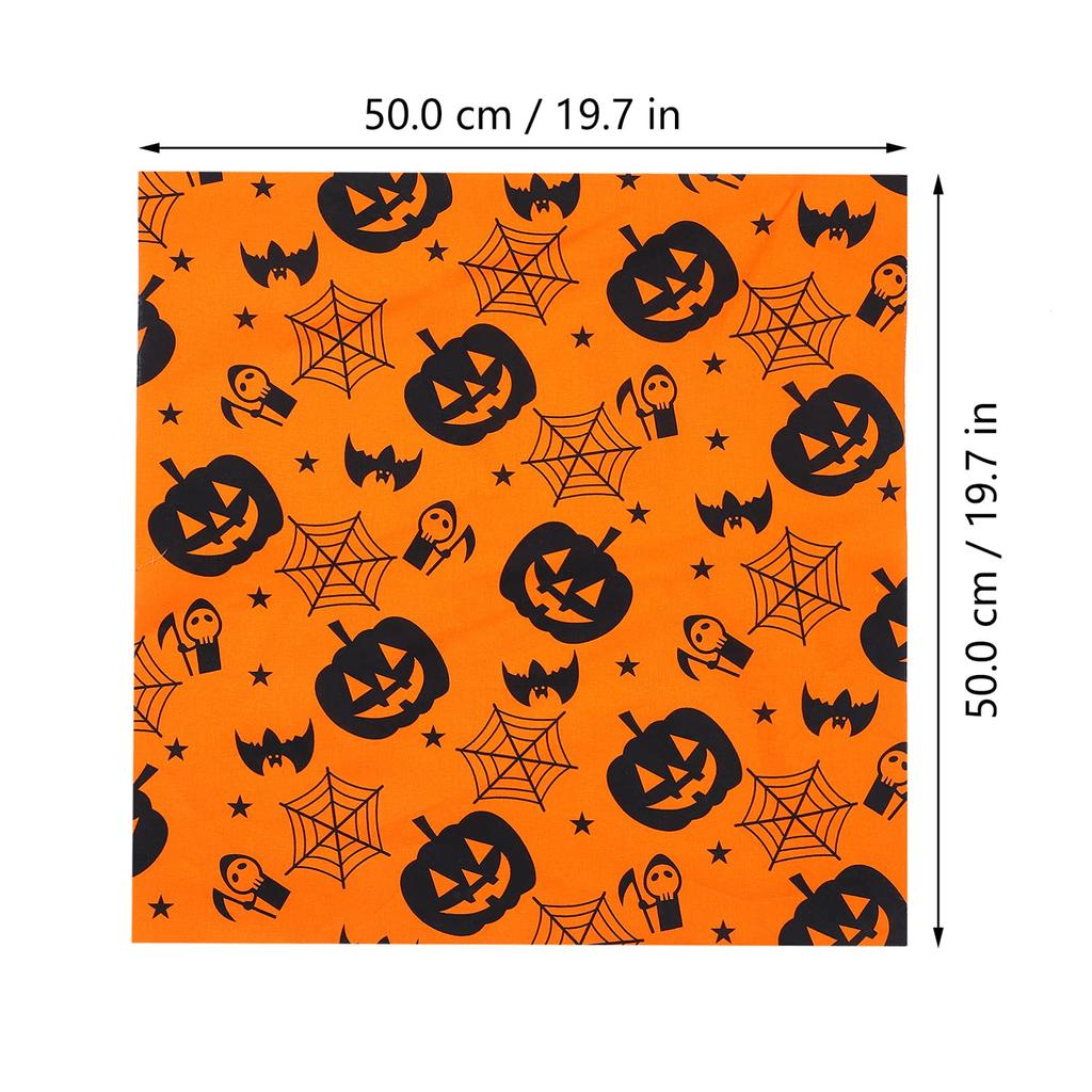LIOOBO Halloween Cut Patchwork Fabric DIY Cotton Home 8 Pieces Fabric, Cloth, Fabric, Scraps, Set, Crafts, Pumpkin, Skeleton, Bat, Fabric, Handmade,