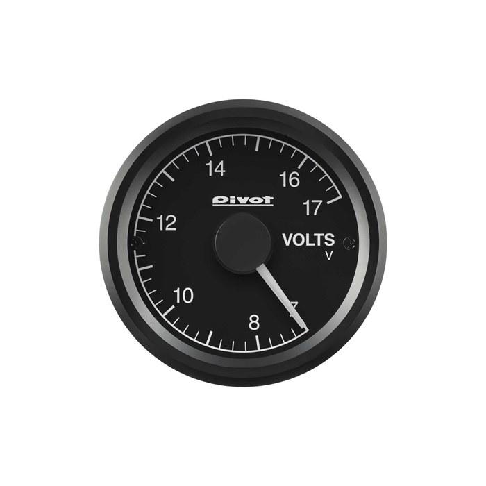 Pivot GT Gauge-52 Voltmeter White Illumination GSV-5 Small