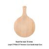 Japanese Style 10-inch Pine Wood Pizza Serving Plate with Handle