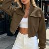 Women's Zip Up Hoodie Loose Fit Long Sleeve Sweatshirt with Pockets Casual Fall Winter Jacket