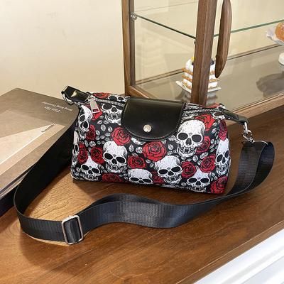 Summer New Personalized Skull Messenger Bag Simple Bag Women's Large-capacity Pillow Bag Fashionable Shoulder Bag