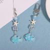 Y2K Blue Sea Fish Starfish Phone Charms Pendant Cute Bead Handmade Sweet Girl Keychain For Bag Camera Hanging