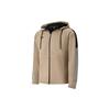 Li Ning Badminton Series Color Block Logo Zip-Up Hooded Long Sleeve Jacket Unisex jackets Silver Mink-Brown AJDS855-2