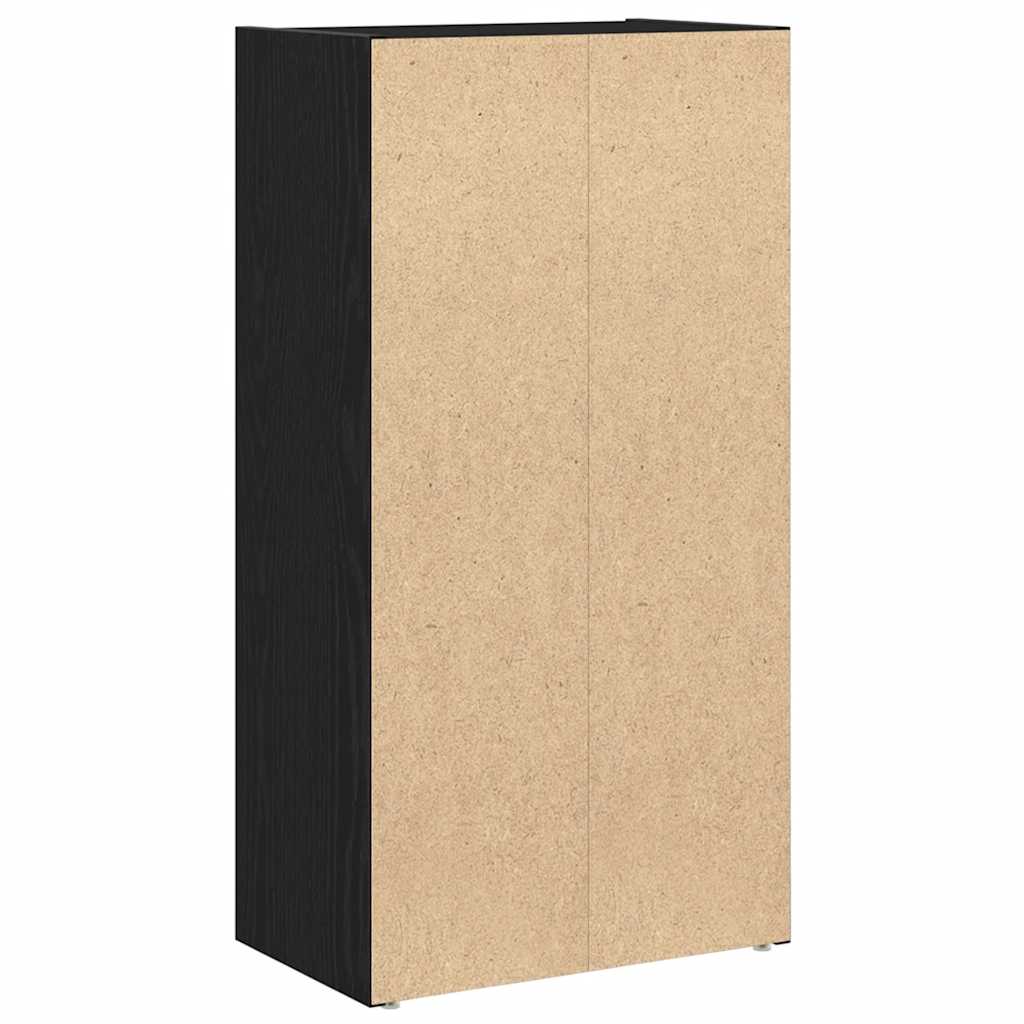 Bookshelf Black Oak Effect 40 x 24 x 77 cm Engineered Wood