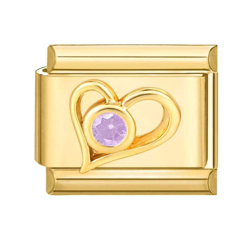 Gold Color Zircon Butterfly Heart Corn Cherry Bow Knot Italian Charm Links Fit 9mm Stainless Steel Bracelet Women DIY Making