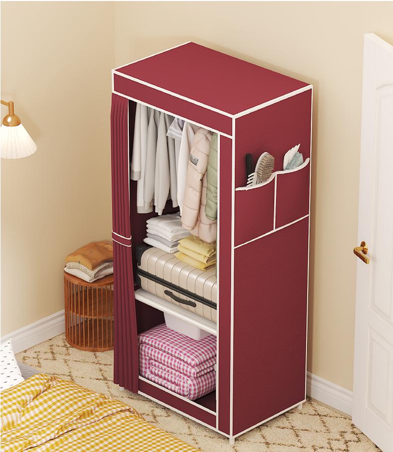 Easy-to-Assemble Bedroom Wardrobe Cabinet for Rental Room Storage