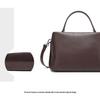 Women's Frosted Cowhide Large Capacity Crossbody Handbag - Autumn/Winter Fashion