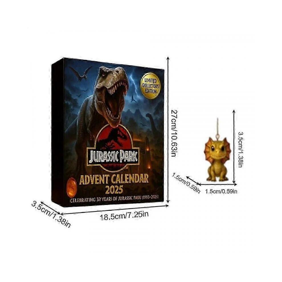 Calendario dell'Avvento di Natale Dinosauro Jurassic Park 24 Giorni Acrilico