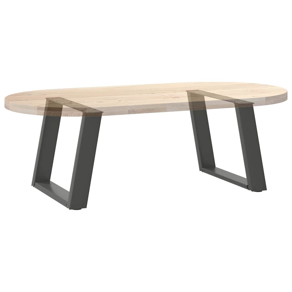 Vidaxl Coffee Table Legs, 2 Pcs, Anthracite, 50X(42-43) Cm, Steel