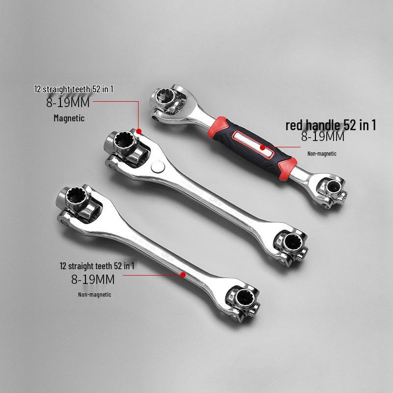 8-in-1 Universal Multi-Head Rotating Socket Wrench
