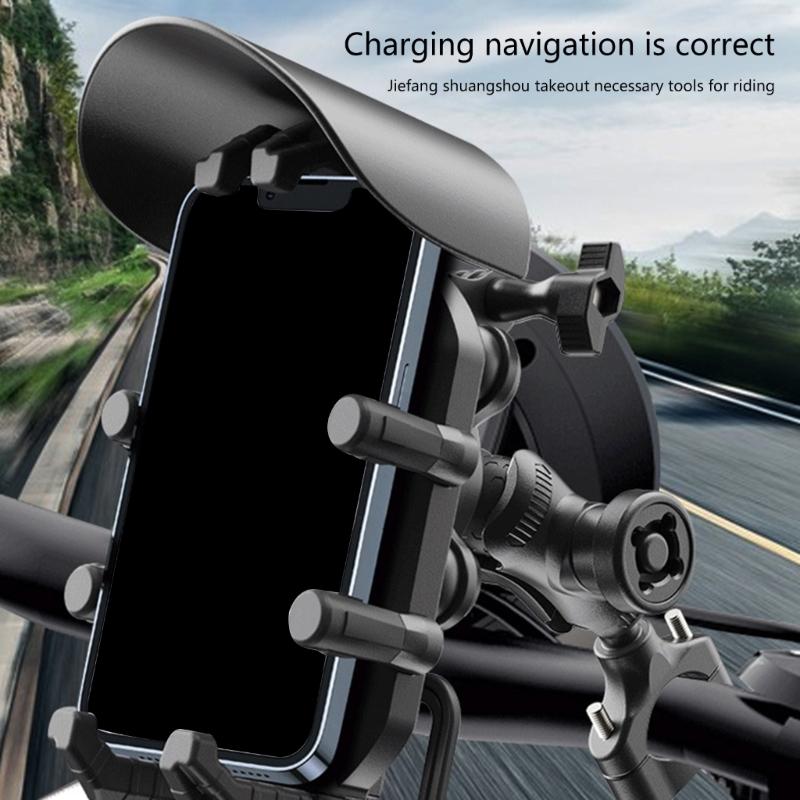 Adjustable Bike Phone Mount Bracket Stand with 360 Degree Rotation for Secure Smartphone Use on Motorcycles and Bicycles