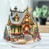 Christmas House Diamond Painting Tabletop Ornaments Kit 5D DIY Diamond Art Tabletop Decorations Christmas Decoration Props