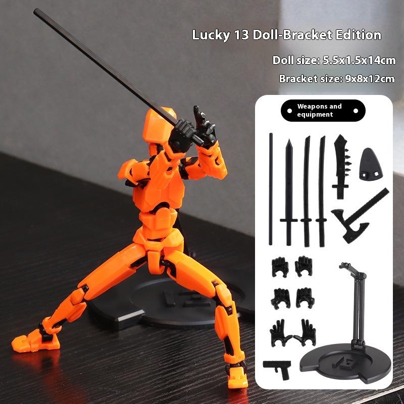 Farbkasten Glückspuppe 13 Mehrgelenk-bewegliches Puppenspielzeug der 3. Generation Schaufensterpuppe DIY Ganzkörper-Dekompressionsartefakt