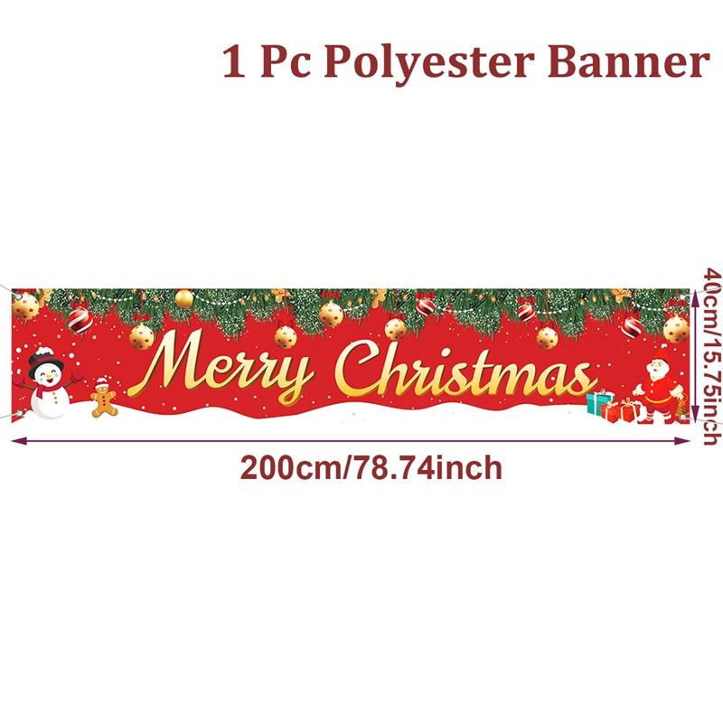 Christmas Tree Banner Merry Christmas Decoration for Home 2024 Santa Claus Banner Xmas Ornament Navidad Natal New Year Gift 2025